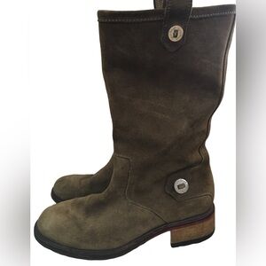 Cole Haan Olive Green Suede Boots